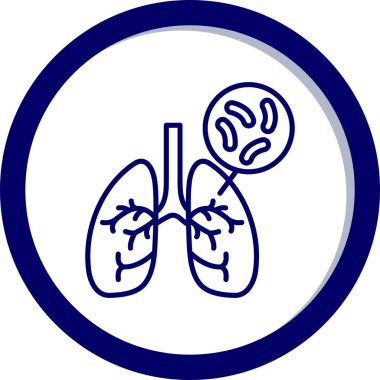 Akciğer ikonu. özet çizimi