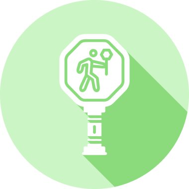 İzole edilmiş tek yol simgesinin vektör çizimi