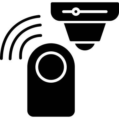 Kamera CCTV simgesi. vektör illüstrasyonu