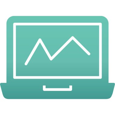 Monitör. Web simgesi basit illüstrasyon