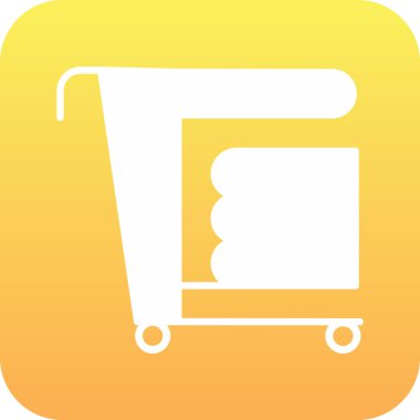 Sepet düz ikon vektör illüstrasyonu