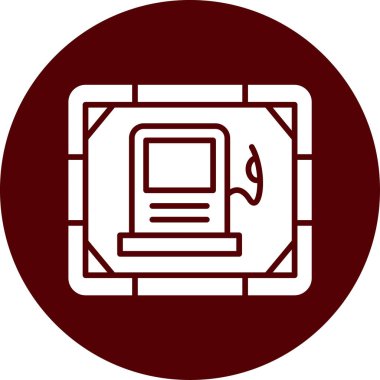 Modern b simge sürücüsünün vektör illüstrasyonu