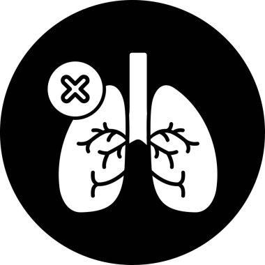 Akciğer simge vektör çizim