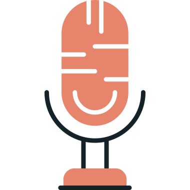 mikrofon simgesi vektör illüstrasyonu