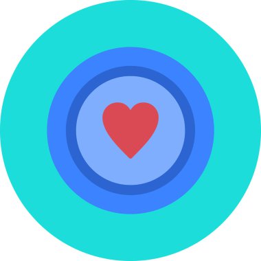 Kalp. Web simgesi basit illüstrasyon