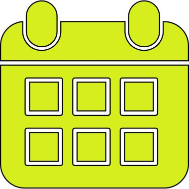 Takvim simgesinin vektör illüstrasyonu