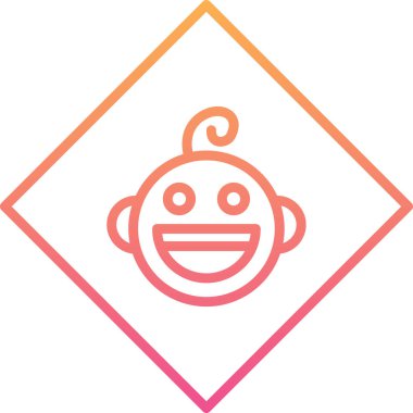 Bir maymun simgesinin vektör çizimi