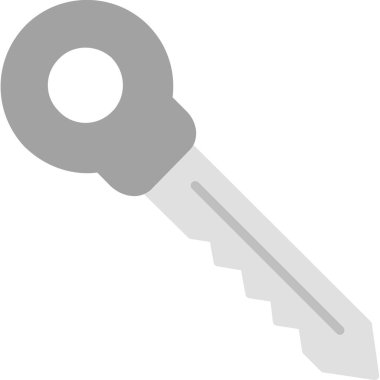 anahtar simgesi düz stilde. Temel illüstrasyon vektör çizimi beyaz arkaplanda izole edildi. iş kavramı.