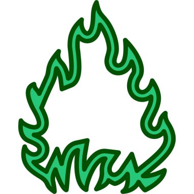 yeşil ateş alev simgesi