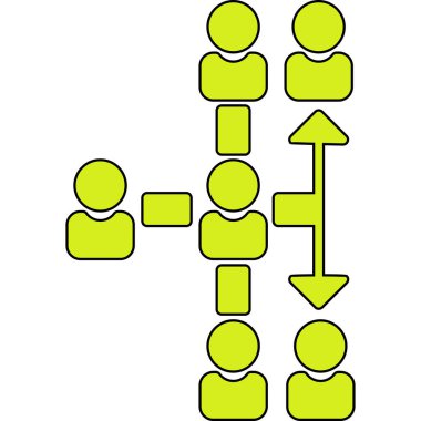 Sosyal ağ vektör simgesi