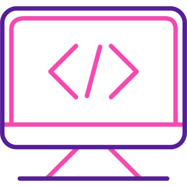 Bilgisayar. Web simgesi basit illüstrasyon