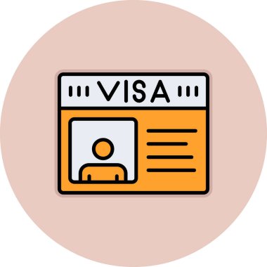 vize vektörü simgesi modern basit tasarım