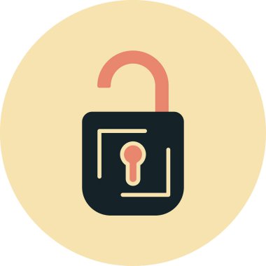 Kilit. Web simgesi basit tasarım