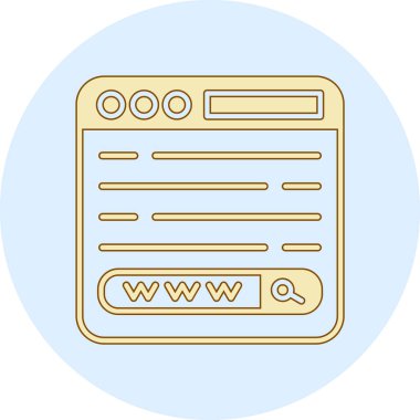 Web tarayıcı penceresi. İnternet tarayıcısı. Web simgesi