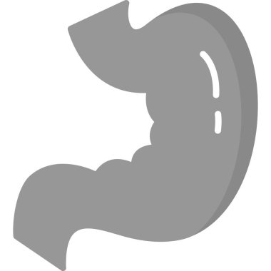 Mide mide ikonu katı bir tarzda