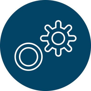 dişli simgesi vektör illüstrasyonu