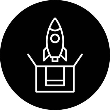 roket simgesi, vektör illüstrasyonu