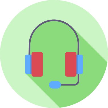 kulaklık simgesi, vektör illüstrasyonu