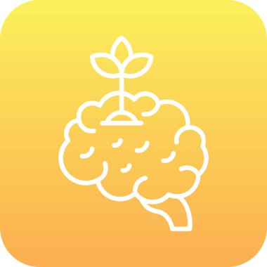 beyin ikonu vektör illüstrasyonu