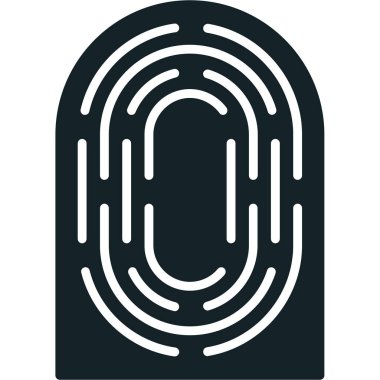 Parmak izi. Web simgesi basit illüstrasyon