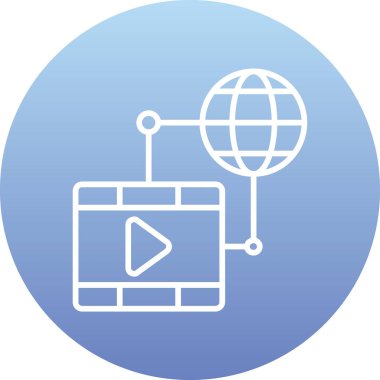 Kolayca düzenleyebilen video oynatıcı vektör simgesi