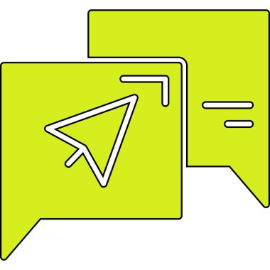 Konuş. Web simgesi basit illüstrasyon