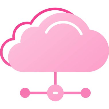 Bulut simgesinin vektör illüstrasyonu