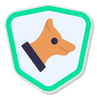 Köpek. Web simgesi basit illüstrasyon