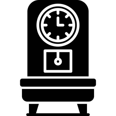 Saat web simgesi, vektör illüstrasyonu