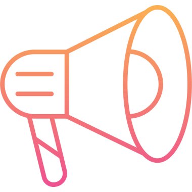 Megafon. Web simgesi basit illüstrasyon