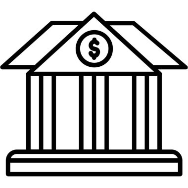 Bina. Web simgesi basit illüstrasyon