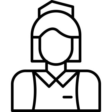 Kadın avatar simgesi vektör illüstrasyonu