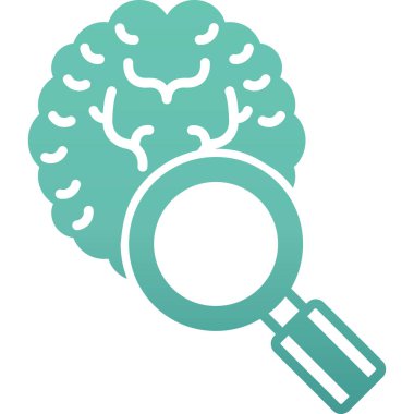 Beyin. Web simgesi basit illüstrasyon