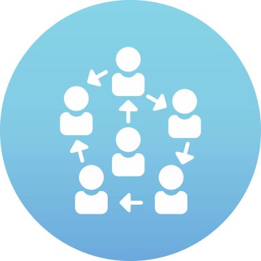 ağ bağlantısı düz yuvarlanmış vektör simgesi