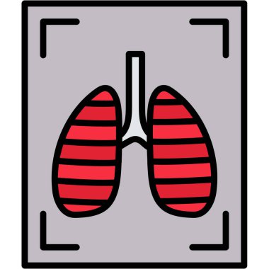 akciğer simgesi vektör çizimi