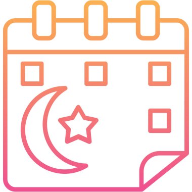 Takvim simgesi, vektör çizimi