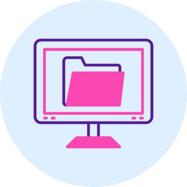 Bilgisayar monitörü. Basit resimleme