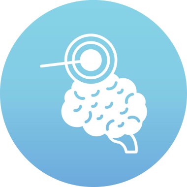 beyin ikonu vektör illüstrasyonu