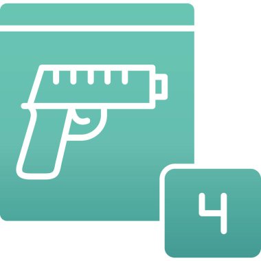 Modern b 'nin vektör illüstrasyonu silah ikonundan yoksun