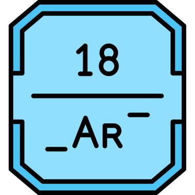 Kimyasal simge vektör çizimi