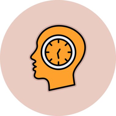 Zaman yönetimi simgesi vektör illüstrasyonu