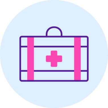 Bavul. Web simgesi basit illüstrasyon