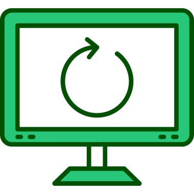 Bilgisayar simgesi. Basit resimleme