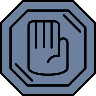 Kes şunu. Web simgesi basit illüstrasyon