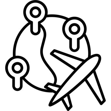 Uçak. Web simgesi basit illüstrasyon