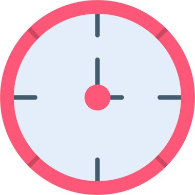 Saat web simgesi, basit vektör illüstrasyonu