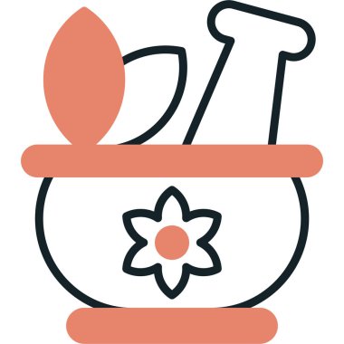 Paskalya çiçeği yumurta ikonu ana hatlarıyla