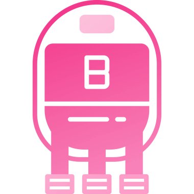 Modern b 'nin vektör illüstrasyonunda simge yok