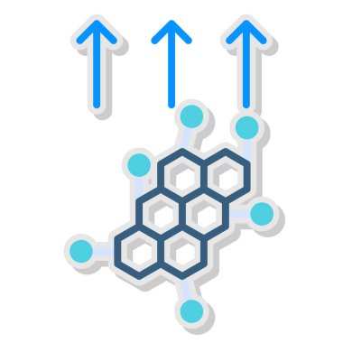 Molekül yapısı. Simge tasarımı. vektör