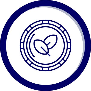 Bir yaprak simgesinin vektör illüstrasyonu